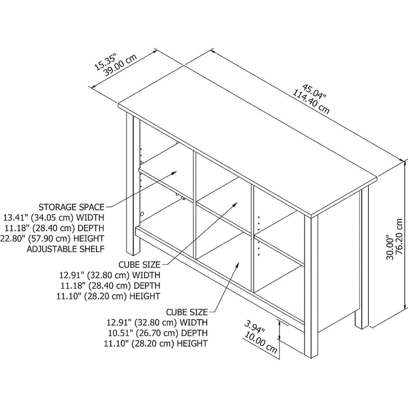 Meuble de rangement 6 cubes et étagère de rangement par
