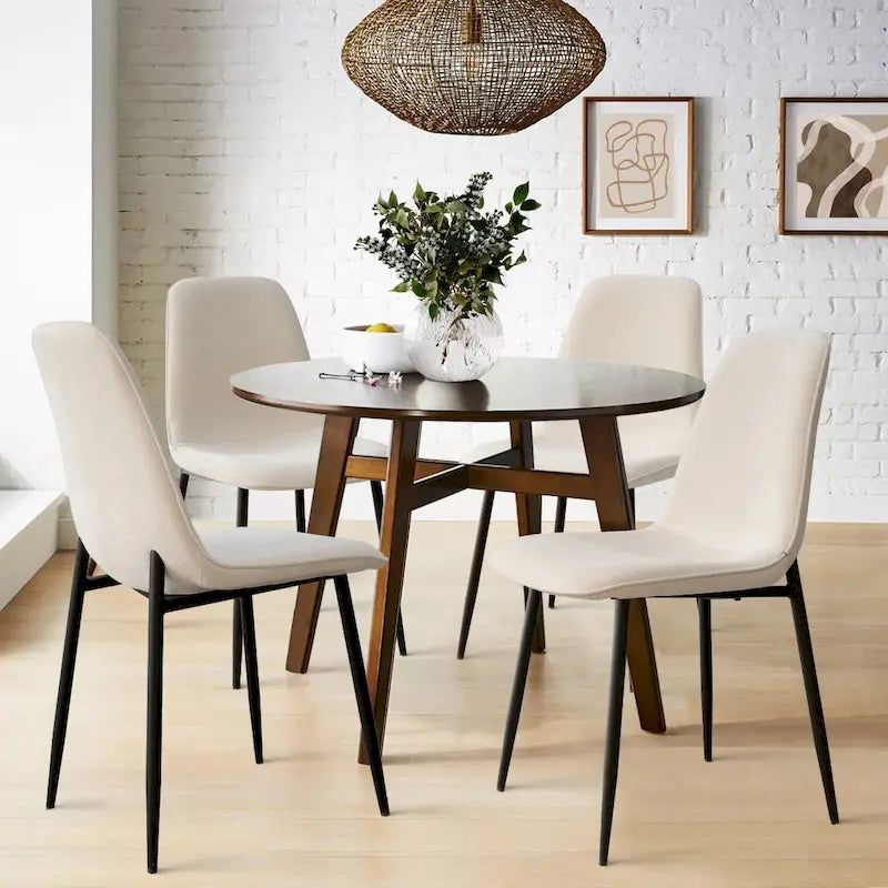 Chaise d'appoint rembourrée (lot de 4)