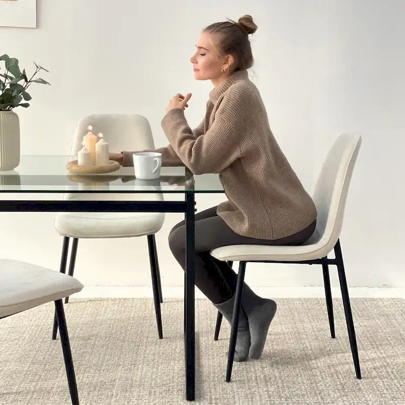 Chaise d'appoint rembourrée (lot de 4)