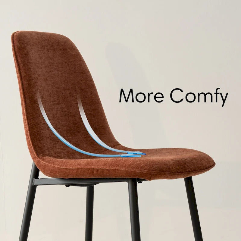 Chaise d'appoint rembourrée (lot de 4)