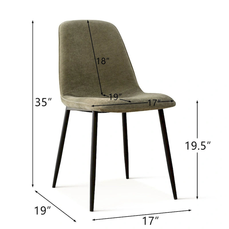 Chaise d'appoint rembourrée (lot de 4)