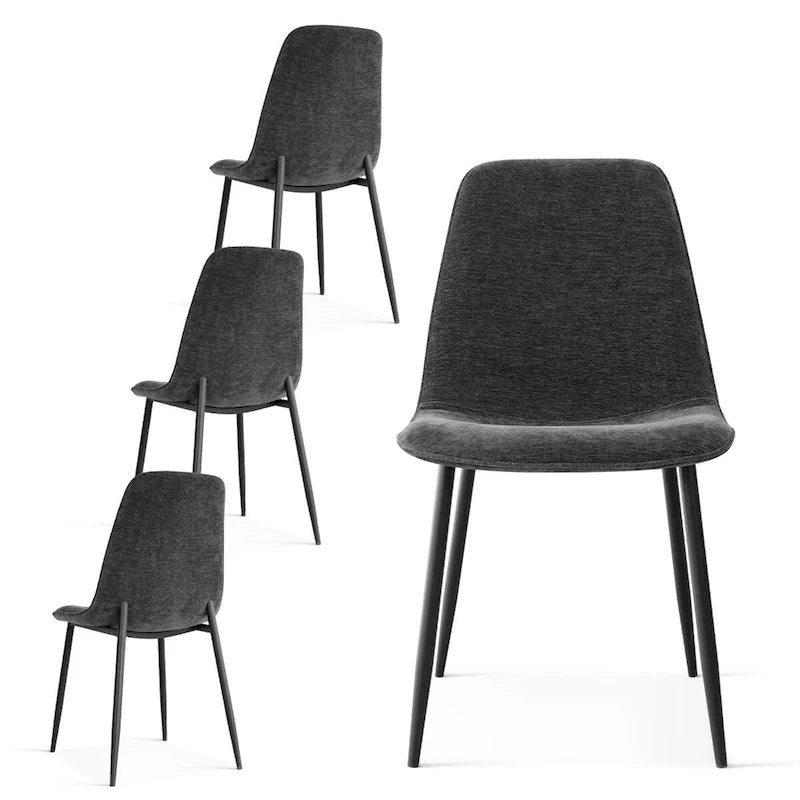 Chaise d'appoint rembourrée (lot de 4)