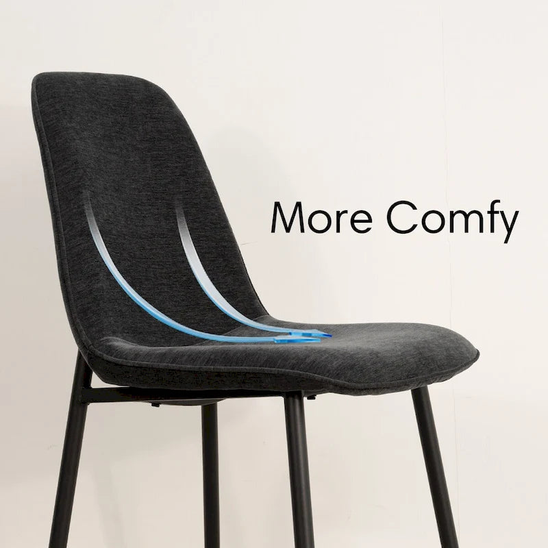 Chaise d'appoint rembourrée (lot de 4)