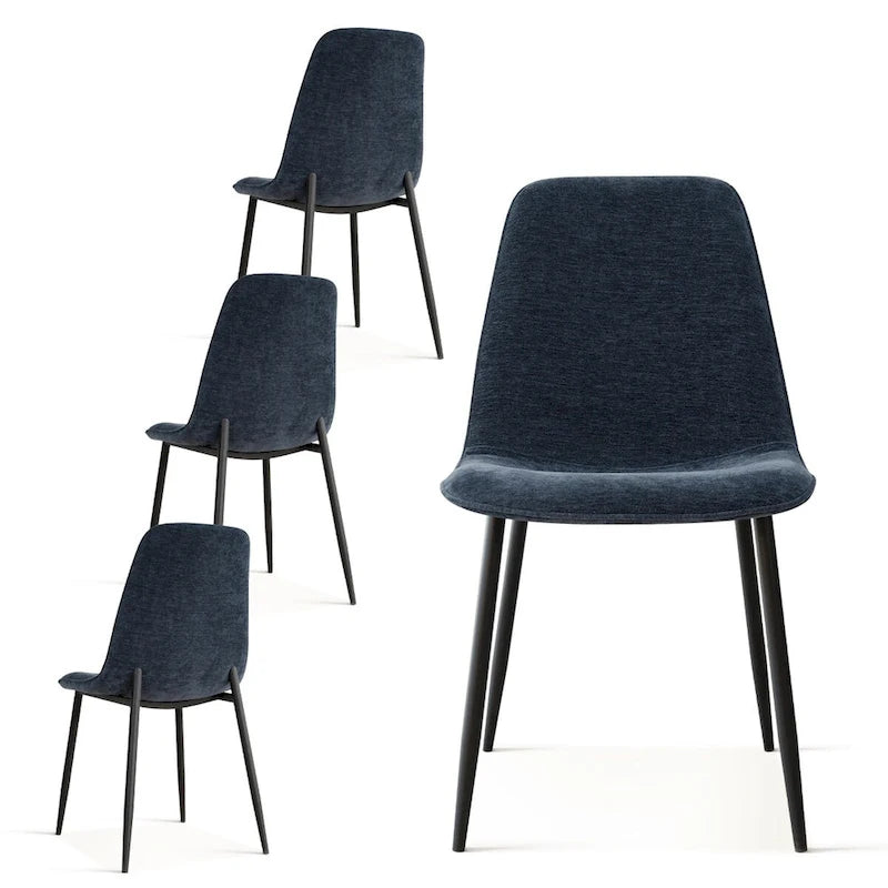 Chaise d'appoint rembourrée (lot de 4)