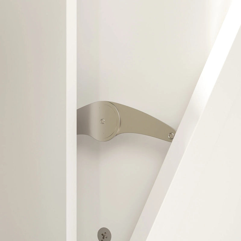 Meuble de salle de bain/buanderie blanc épuré avec tiroirs rotatifs uniques
