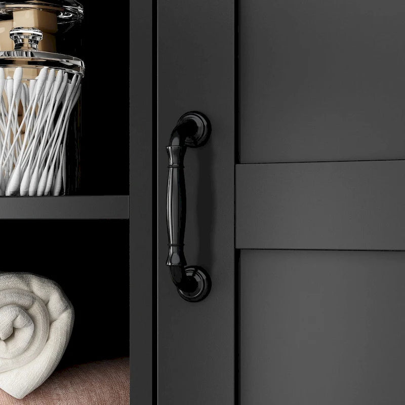 Meuble de salle de bain/buanderie blanc épuré avec tiroirs rotatifs uniques