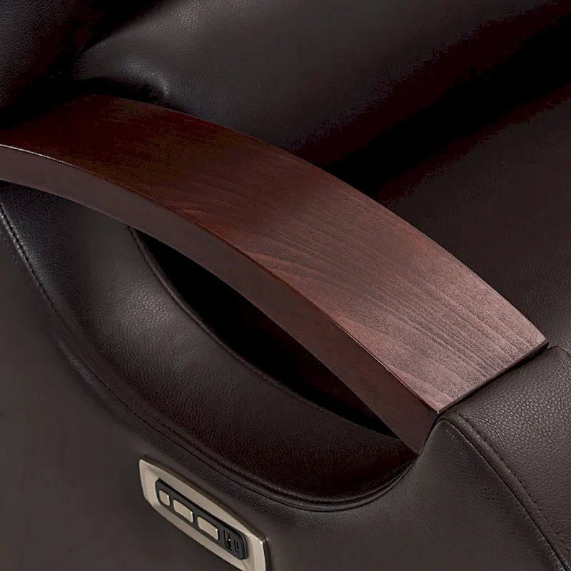 Fauteuil inclinable, pivotant et berçant motorisé avec appuie-tête réglable pour chambre de bébé, en similicuir