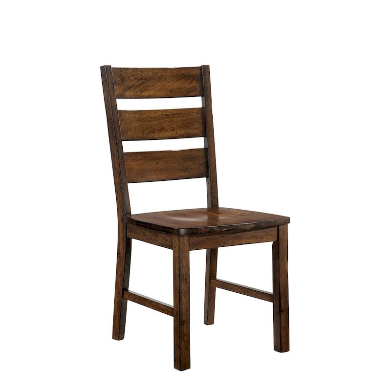 Chaise d'appoint en bois avec pieds carrés, lot de 2 - 96,5 H x 46 W x 56,5 L cm