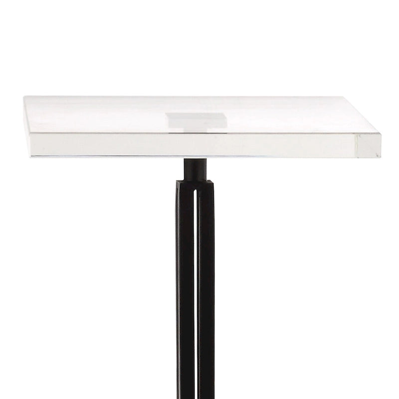 Table d'appoint Table basse 11 po, finition noir classique, verre