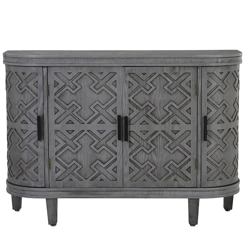 Meuble de rangement d'appoint, buffet en bois avec portes à motif ancien pour couloir, entrée, salon, chambre