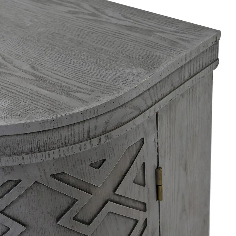 Meuble de rangement d'appoint, buffet en bois avec portes à motif ancien pour couloir, entrée, salon, chambre