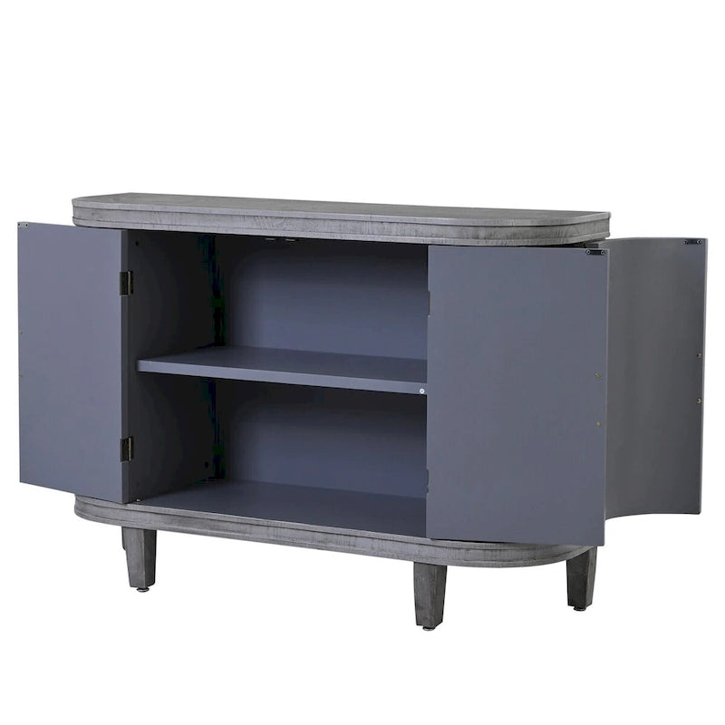 Meuble de rangement d'appoint, buffet en bois avec portes à motif ancien pour couloir, entrée, salon, chambre