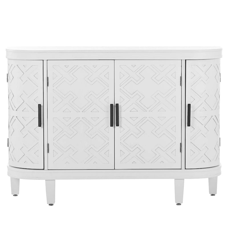 Meuble de rangement d'appoint, buffet en bois avec portes à motif ancien pour couloir, entrée, salon, chambre