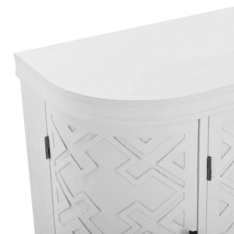 Meuble de rangement d'appoint, buffet en bois avec portes à motif ancien pour couloir, entrée, salon, chambre