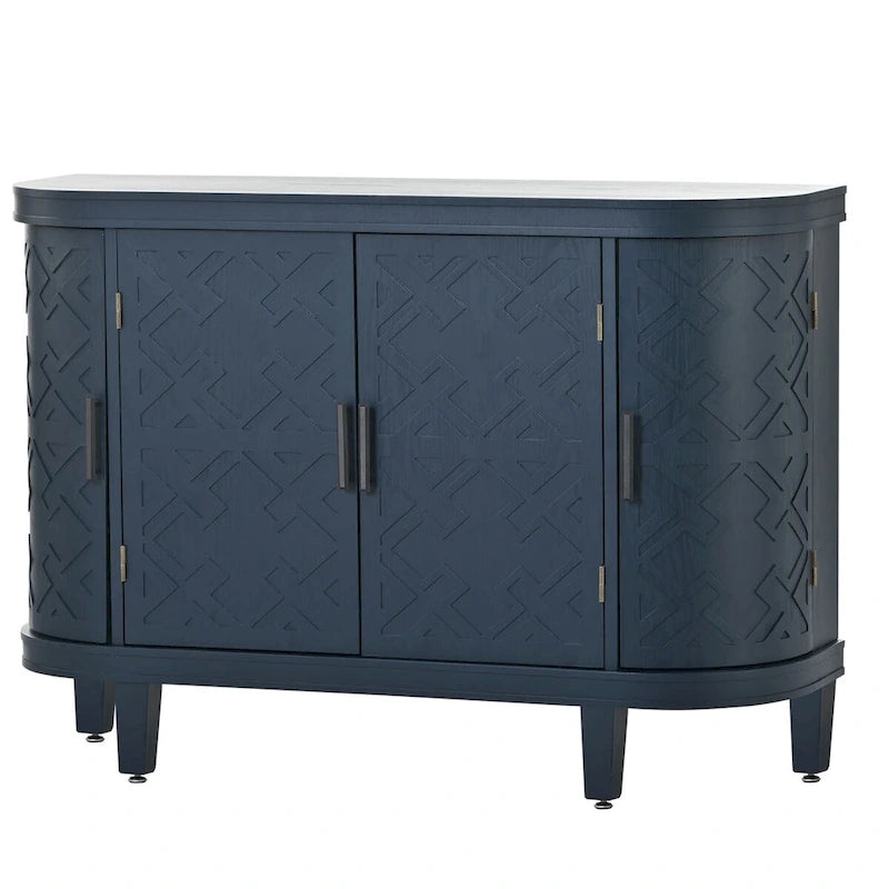 Meuble de rangement d'appoint, buffet en bois avec portes à motif ancien pour couloir, entrée, salon, chambre