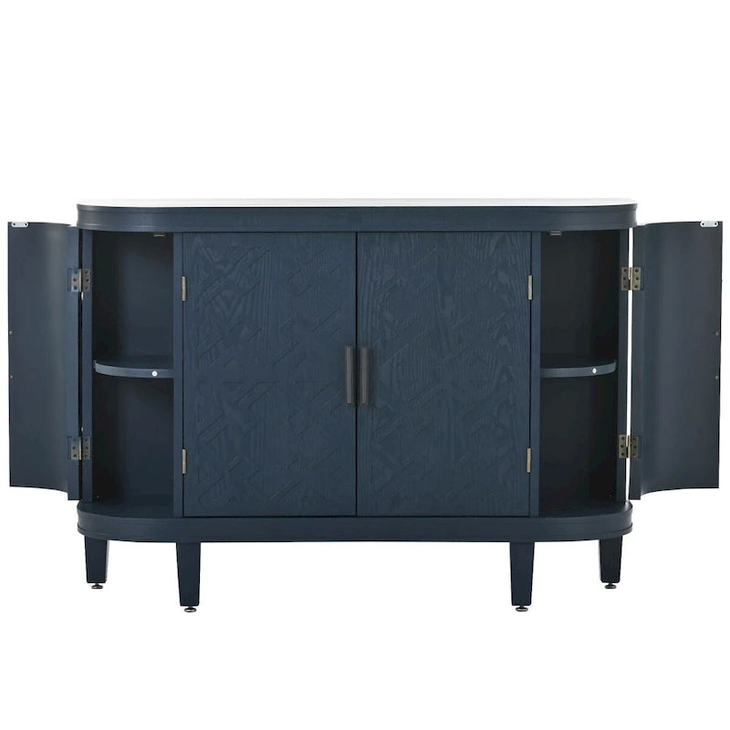 Meuble de rangement d'appoint, buffet en bois avec portes à motif ancien pour couloir, entrée, salon, chambre