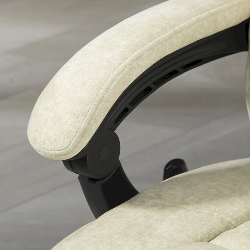 Chaise de bureau de massage avec 6 points de vibration, fauteuil d'ordinateur inclinable chauffant, chaise de bureau pivotante