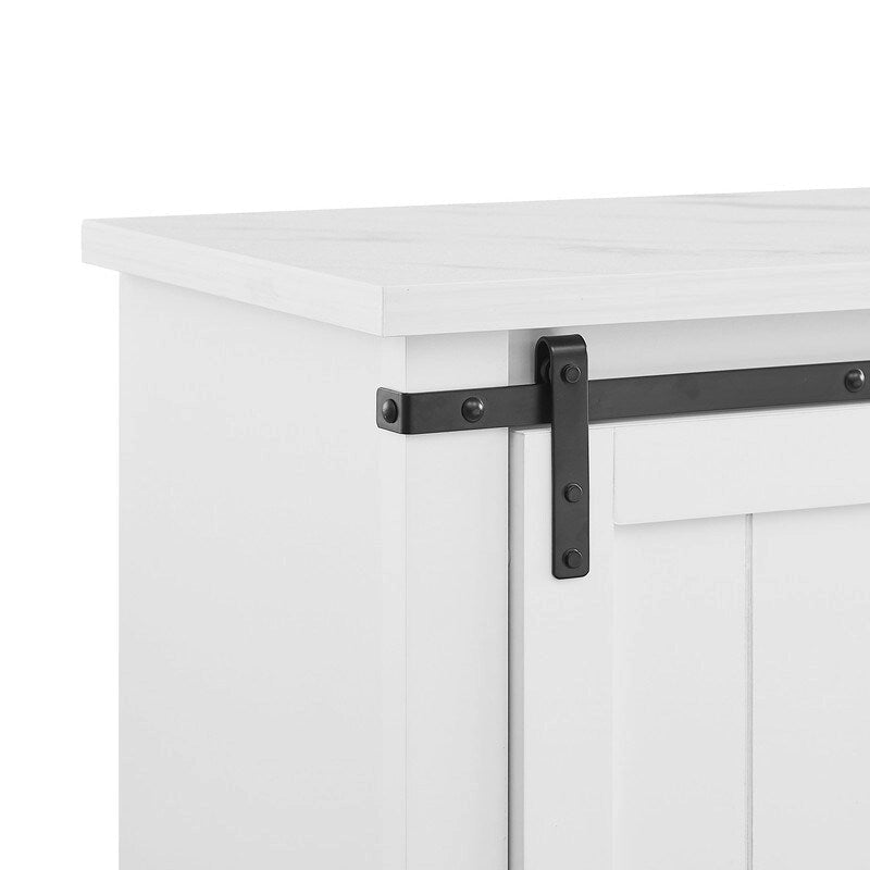 Meuble de bar rustique de 47 pouces avec porte coulissante de style grange