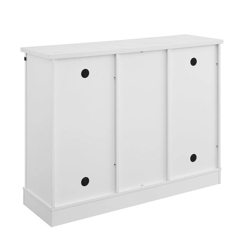 Meuble de bar rustique de 47 pouces avec porte coulissante de style grange