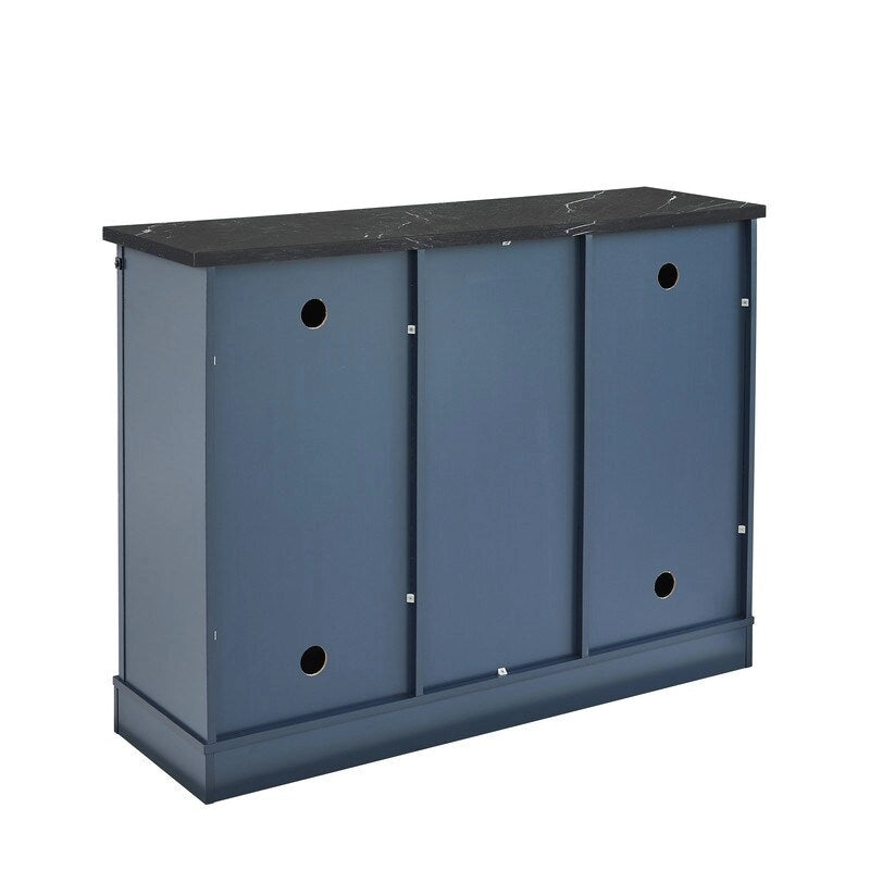 Meuble de bar rustique de 47 pouces avec porte coulissante de style grange